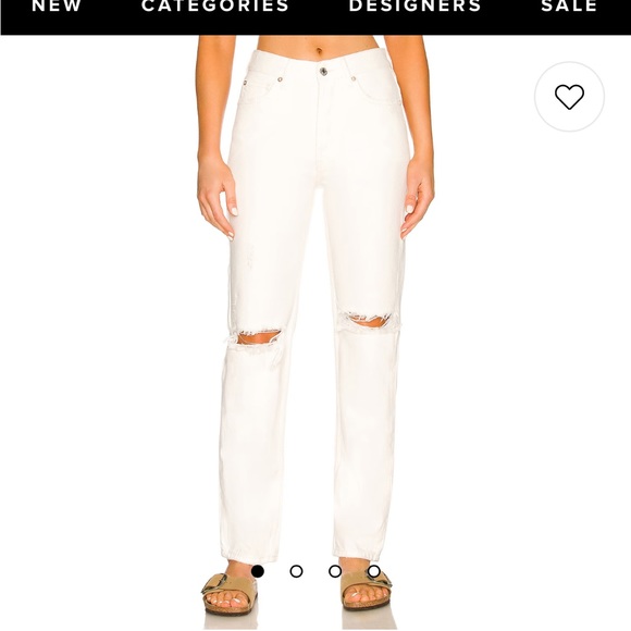 New. Free People cream denim distressed jeans size 28 - Picture 2 of 4